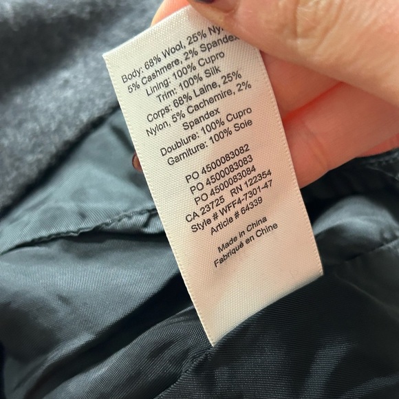 Aritzia Wilfred Charcoal Grey Wool Wrap Front Mini Skirt - Picture 7 of 9